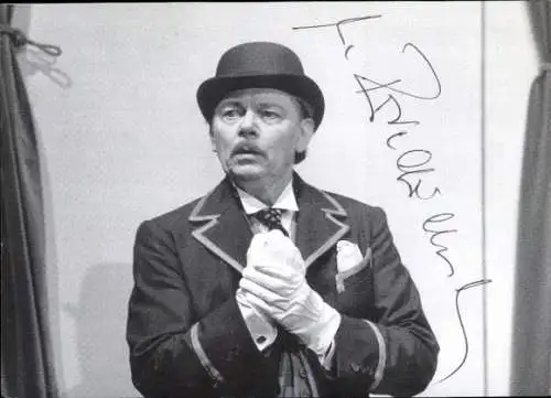 Ak Schauspieler Uwe Friedrichsen, Portrait, Zylinder, Autogramm