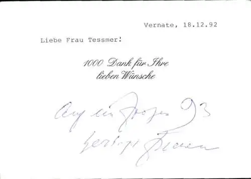Ak Schauspieler O. W. Fischer, Autogramm
