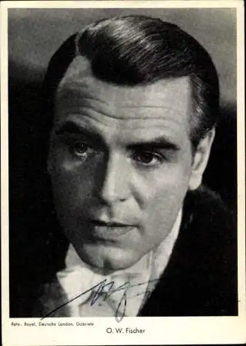 Ak Schauspieler O. W. Fischer, Portrait, Autogramm