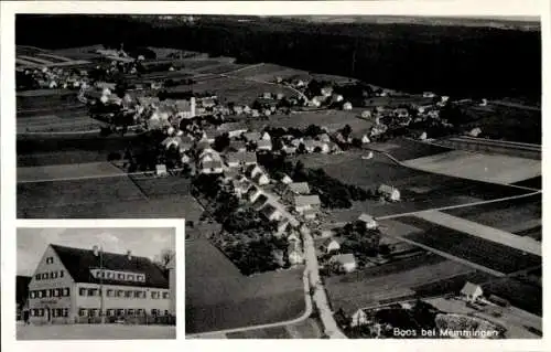 Ak Boos (bei Memmingen) in Schwaben, Fliegeraufnahme, Gasthaus z. Hirsch A. Urban