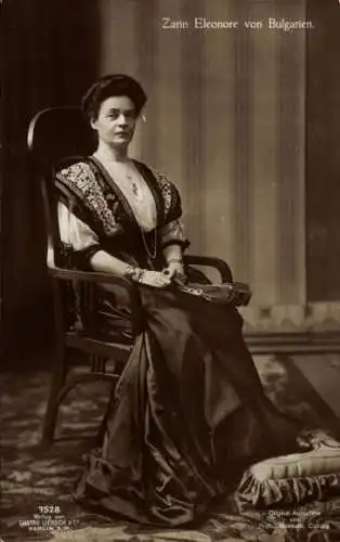 Foto Ak Königin Eleonore von Bulgarien, Prinzessin von Reuß Köstritz, Portrait