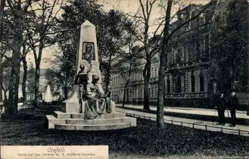 Ak Krefeld am Niederrhein, Ostwall, Seyfarth-Denkmal