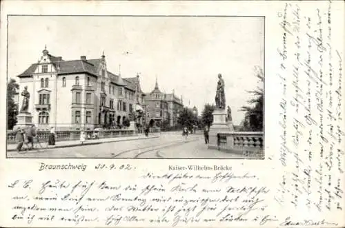 Ak Braunschweig in Niedersachsen, Kaiser-Wilhelm-Brücke