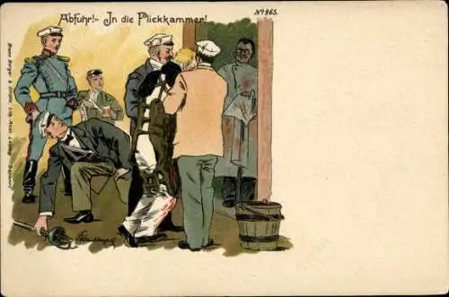 Studentika Litho Studenten, Abfuhr, in die Plickkammer