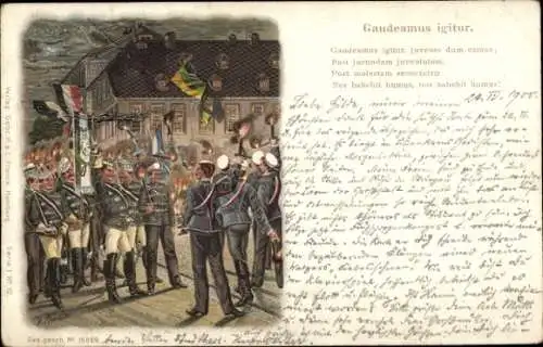 Studentika Künstler Litho Arnould, G., Gaudemaus igitur, Liedtext