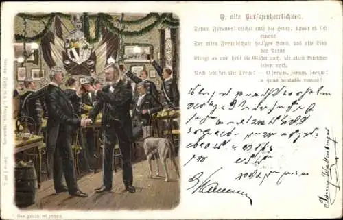Studentika Litho Studenten, alte Burschenherrlichkeit