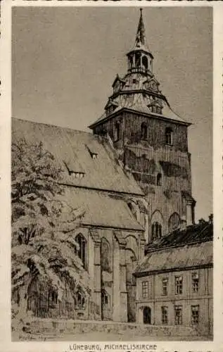 Künstler Ak Lüneburg in Niedersachsen, Michaeliskirche