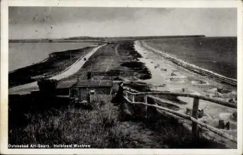 Ak Rerik Alt Gaarz Mecklenburg, Blick auf die Halbinsel Wustrow, Strand, Meer