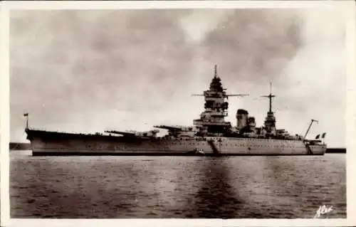 Foto Ak Französisches Kriegsschiff, Le Dunkerque, Cuirasse