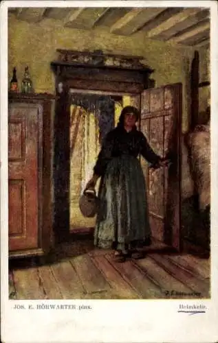 Künstler Ak Hörwarter, Joseph Eugen, Frauenbildnis, Heimkehr