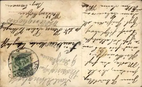 Ak Mädchen mit Blumen im Haar, Portrait