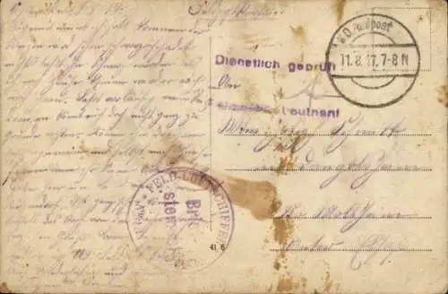 Ak Ortspartie, Deutsche Soldaten in Uniform mit Pferden