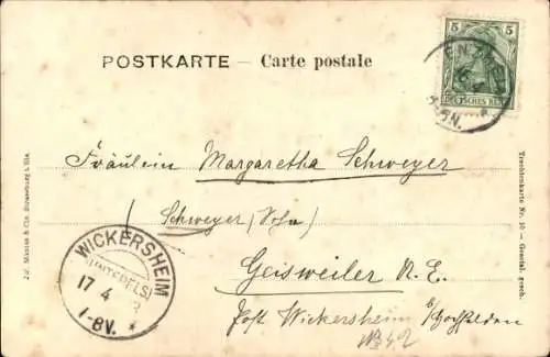 Ak Alsacienne, Elsässerin in Volkstracht am Spinnrad