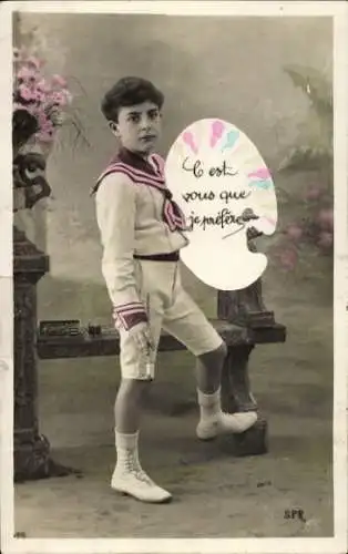 Ak Junge in Matrosenuniform, Portrait