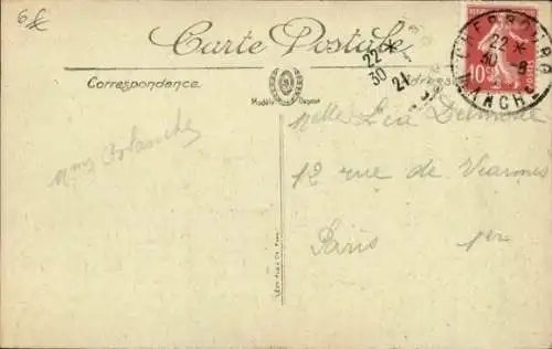 Ak Trois-mâts en pleine Mer, Segelschiff