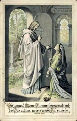 Ak Jesus, So jemand Meine Stimme hören wird und die Tür auftun