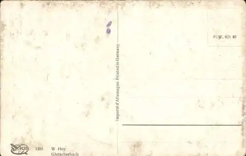 Künstler Ak Hoy, W., Gletscherbach