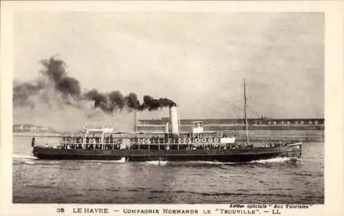 CPA Paquebot Trouville, Compagnie Normande de Navigation