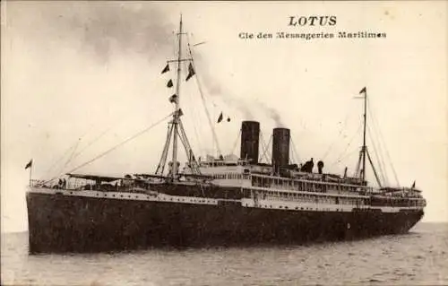 CPA Paquebot Lotus, Messageries Maritimes