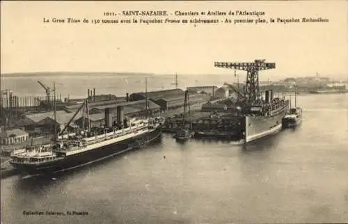 CPA Saint-Nazaire Loire Atlantique, Chantiers et Ateliers de l'Atlantique