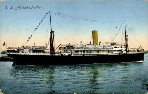 Ak Dampfer SS Elisabethville, Compagnie Maritime Belge