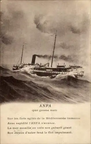 CPA Paquebot Anfa, Compagnie de Navigation Paquet