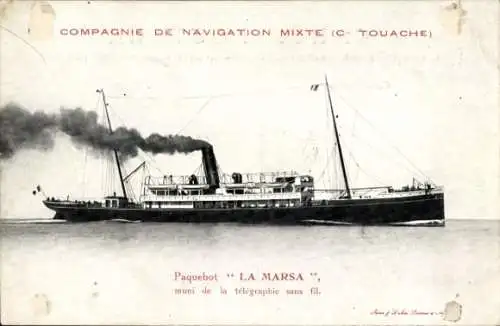 Ak Dampfer La Marsa, Compagnie de Navigation Mixte