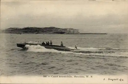 Ak Mercedes Motorboot in Fahrt