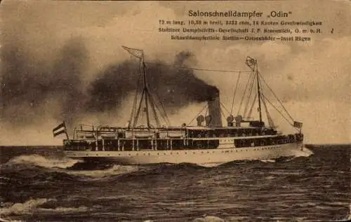 Ak Salonschnelldampfer Odin