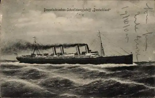 Ak Doppelschrauben-Schnelldampfschiff Deutschland, HAPAG