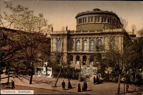 Ak Magdeburg an der Elbe, Magdeburg. Stadttheater.