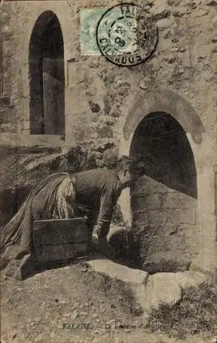 Ak Falaise Calvados, Fontaine d'Arlettes