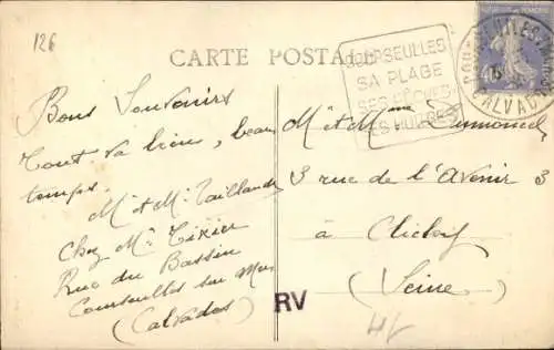 Ak Courseulles sur Mer Calvados, Rue de l'Eglise