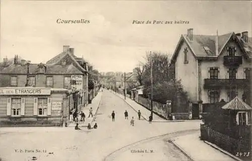 CPA Courseulles sur Mer Calvados, Place du Parc aux huitres