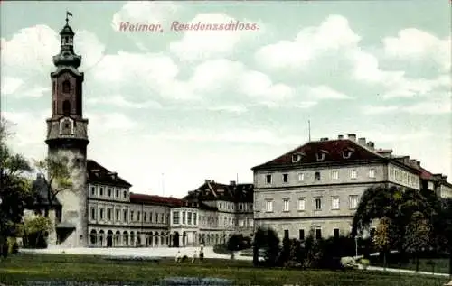 Ak Weimar in Thüringen, Residenzschloss