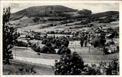 Ak Wildflecken in der Rhön Unterfranken, Landschaft mit Hügeln, Wiesen, Bäumen, und Häusern