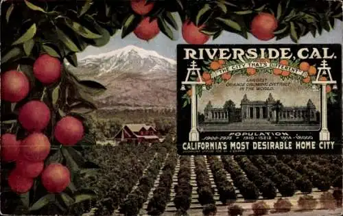 PC California USA, Riverside, Oranges and Snow