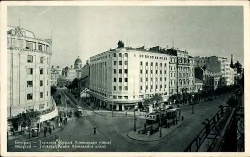 Ak Belgrad Beograd Serbien, Terazija, Kralja Aleksandra ulica