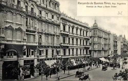Ak Buenos Aires Argentinien, Avenida de Mayo