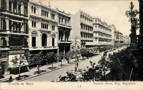Ak Buenos Aires Argentinien, Avenida de Mayo