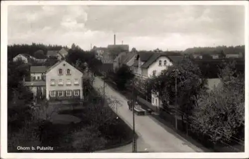 Ak Ohorn b. Pulsnitz Sachsen, Blick auf den Ort, Straße