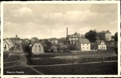 Ak Ohorn in Sachsen, Stadtansicht mit Wohnhäusern, Fabrik, Bäumen