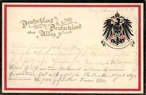 Litho Deutschland, Deutschland über alles, Preussischer Adler