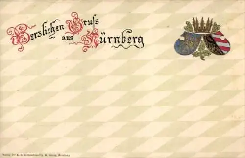 Wappen Litho Nürnberg in Mittelfranken, Herzlichen Gruß
