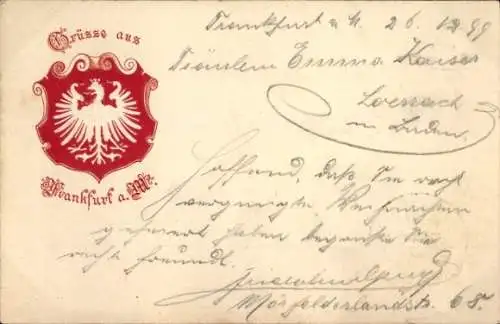 Wappen Ak Frankfurt am Main