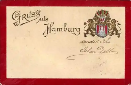 Präge Wappen Ak Hamburg Mitte Altstadt, Stadtwappen