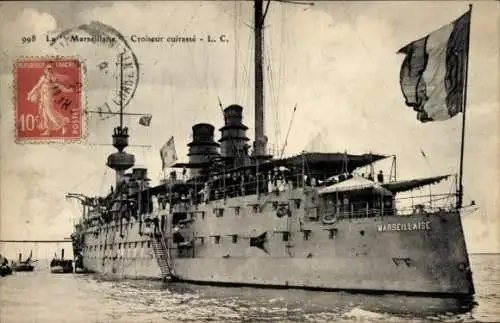 Ak Französisches Kriegsschiff La Marseillaise, französische Marine