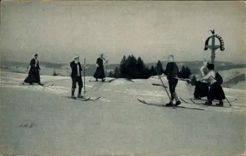 Ak Im Schwarzwald, Wintersport, Ski