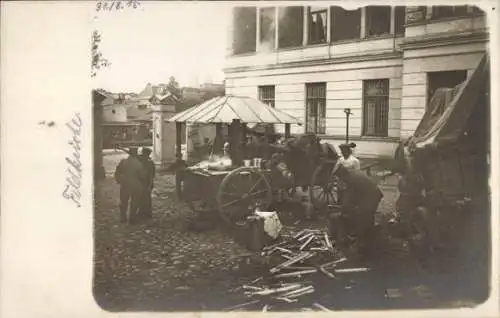 Foto Ak Feldküche, Soldaten, I. WK