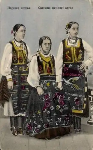 Ak 3 Frauen in serbischer Tracht